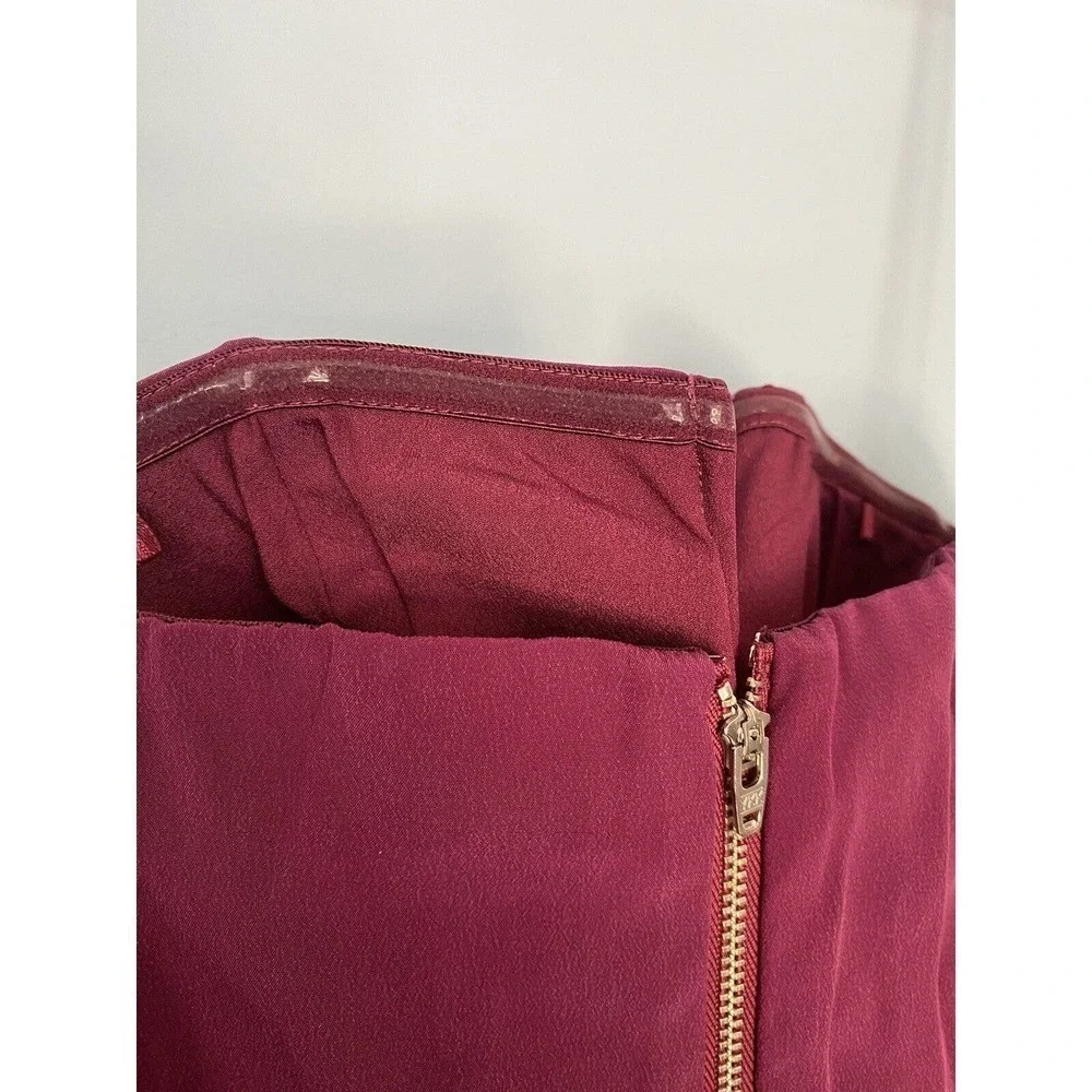Yumi Kim Glamour Night MIDI Dress Silk Burgundy Size XS NWT! Retail $268 - Picture 8 of 8